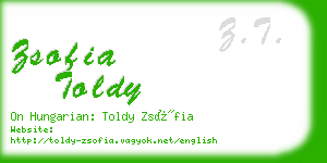 zsofia toldy business card